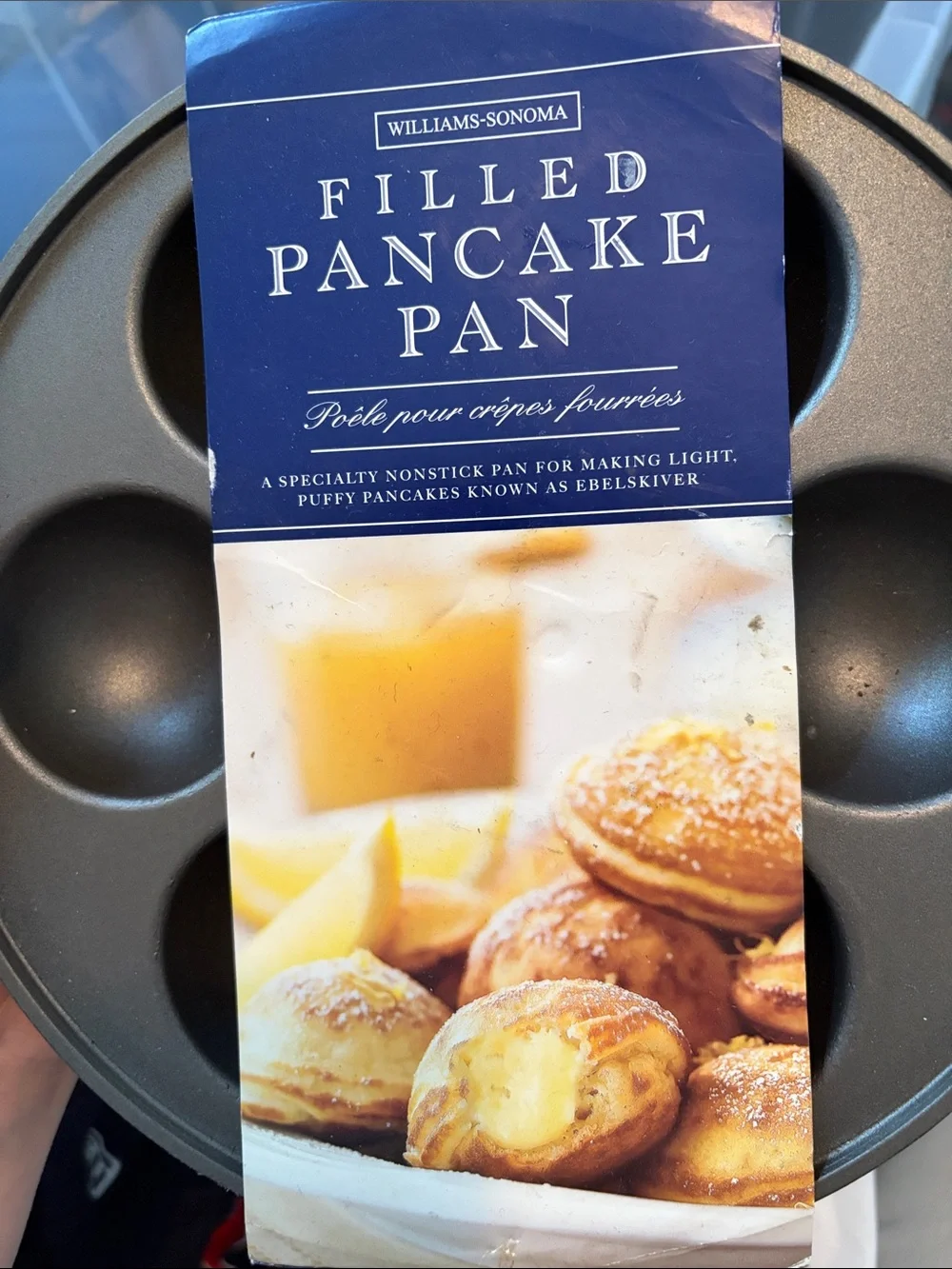Williams Sonoma Nonstick Filled Pancake Pan in Dark Gray